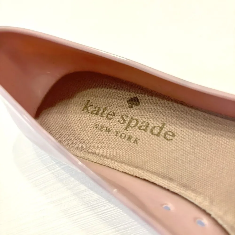 Kate Spade‎ Pink Rose Jelly Camilla Flower Ballerina / Ballet Flats Shoes Size 6